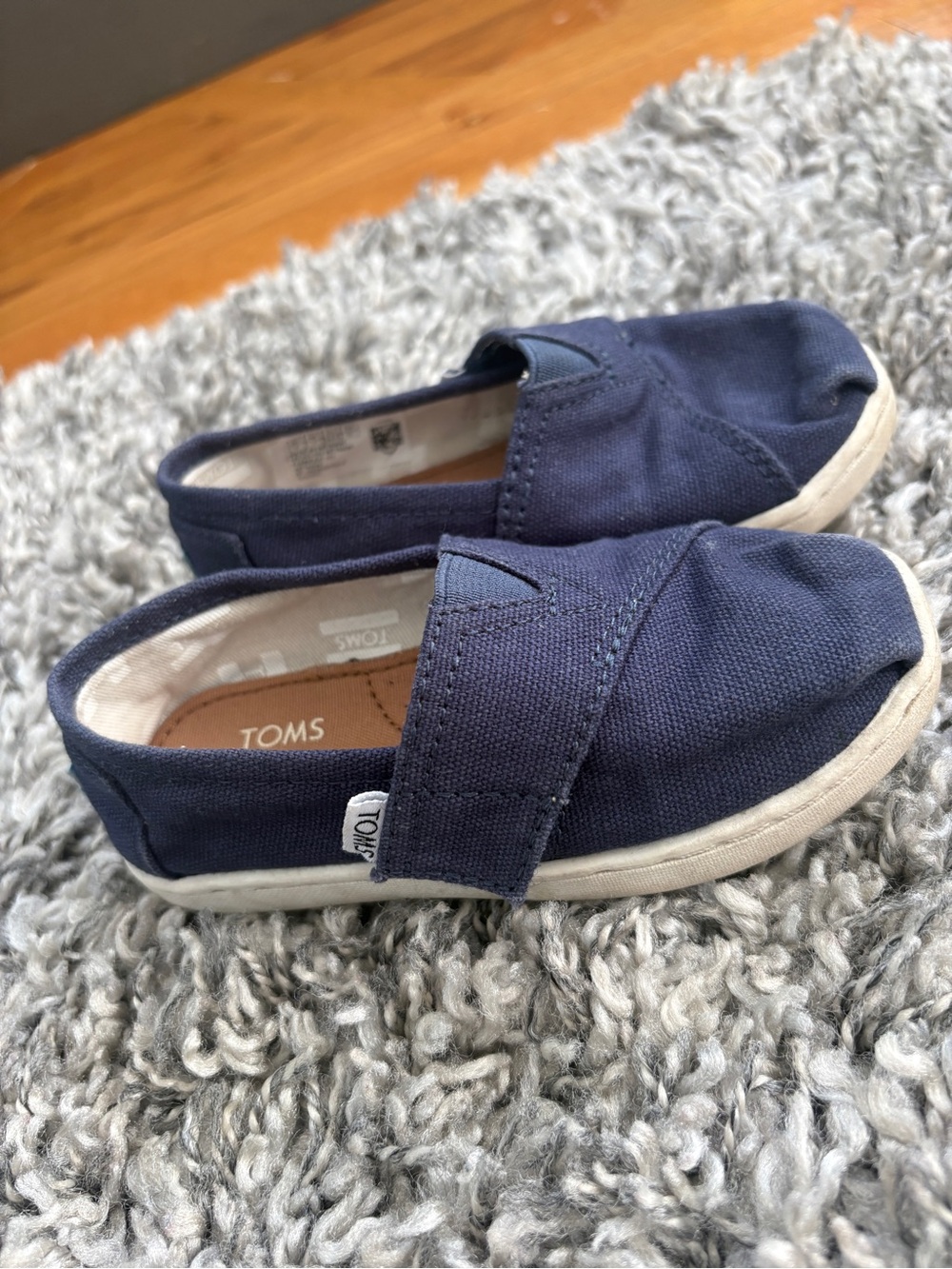 Toms Kids Navy Blue Slip-On Shoes